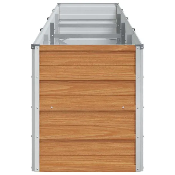 Strat Înălțat Grădină Maro 320x40x45cm - Oțel Galvanizat