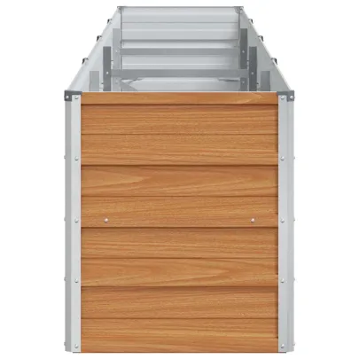 Strat Înălțat Grădină Maro 320x40x45cm - Oțel Galvanizat