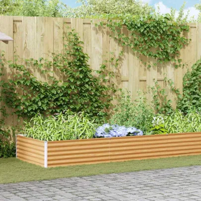 Strat Înălțat Grădină Oțel Galvanizat 582x100x36 cm