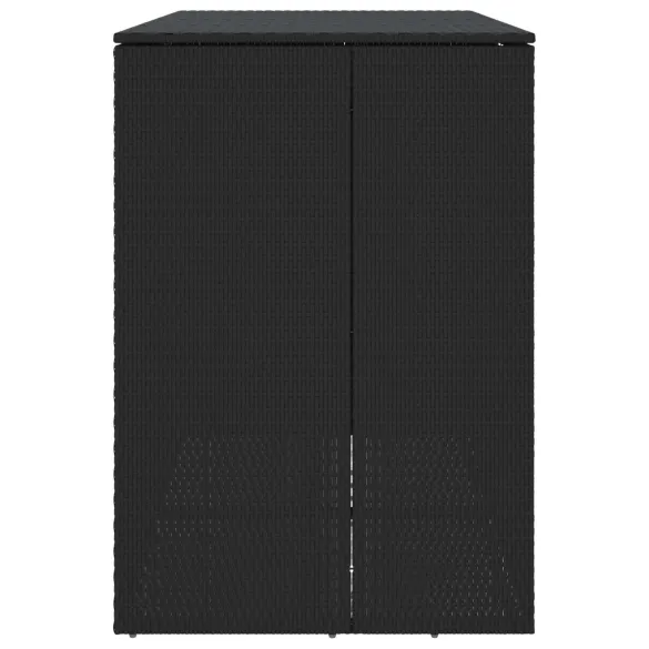 Cutii Gunoi Exterior 2 Buc - Negru, Polietilenă Rezistentă