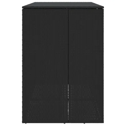 Cutii Gunoi Exterior 2 Buc - Negru, Polietilenă Rezistentă