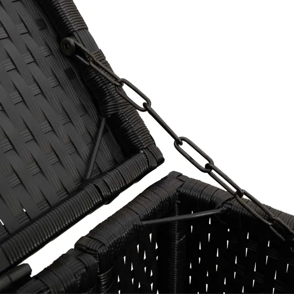 Cutii Gunoi Exterior 2 Buc - Negru, Polietilenă Rezistentă