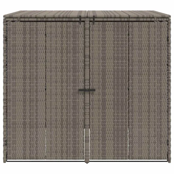 Cutii Gunoi Exterior Gri 2 Bucăți | Polietilenă Rezistentă