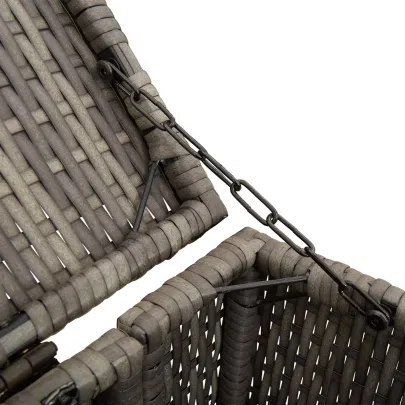 Cutii Gunoi Exterior Gri 2 Bucăți | Polietilenă Rezistentă