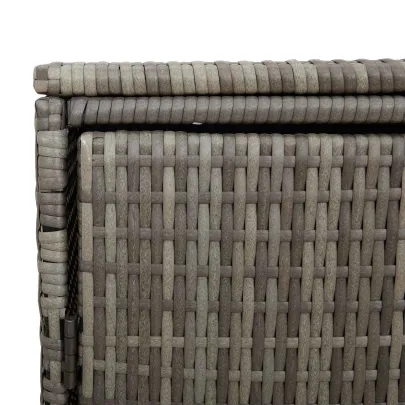 Cutii Gunoi Exterior Gri 2 Bucăți | Polietilenă Rezistentă