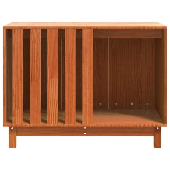 Casă Câini Lemn Masiv cu Depozitare 90x60x67cm