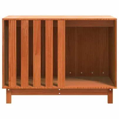 Casă Câini Lemn Masiv cu Depozitare 90x60x67cm