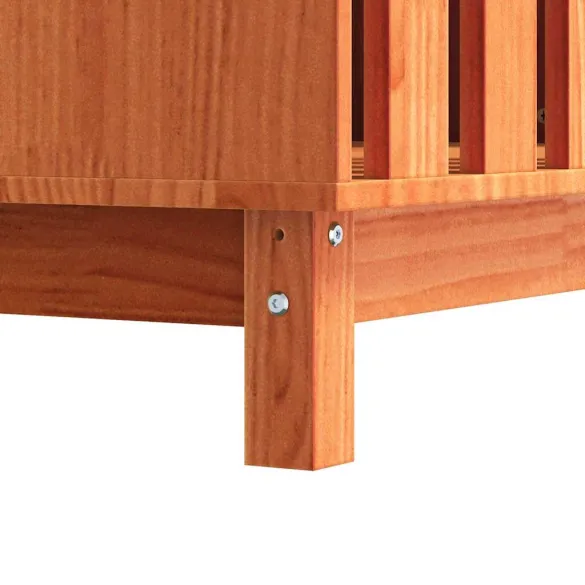 Casă Câini Lemn Masiv cu Depozitare 90x60x67cm