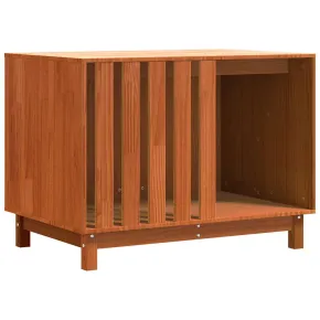 Cușcă Câini cu Depozitare Maroniu - Lemn Masiv 100x70x70 cm 2