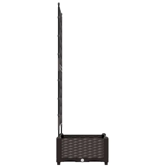 Ghiveci cu Spalier pentru Plante, Maro, 40x40x125.5 cm