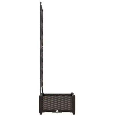 Ghiveci cu Spalier pentru Plante, Maro, 40x40x125.5 cm