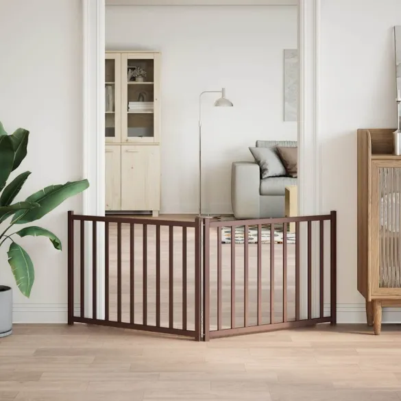 Poartă Pliabilă Câini Lemn Brad | 160 cm | Livrare Gratuită