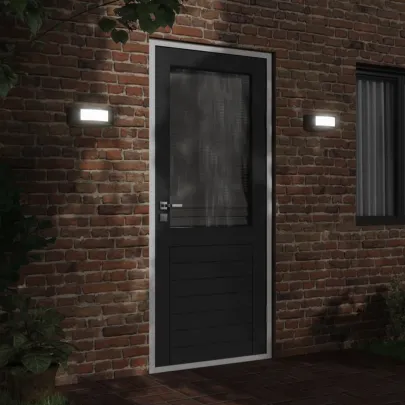 Lămpi Perete Exterior IP44, Oțel Inoxidabil | 2 Bucăți