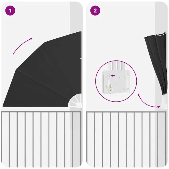 Ecran de intimitate balcon Antracit 160x160 cm | Livrare Gratuita