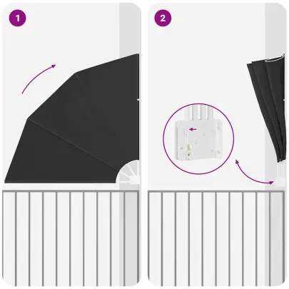 Ecran de intimitate balcon Antracit 160x160 cm | Livrare Gratuita