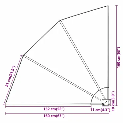 Ecran de Intimitate Balcon Bej 160x160 cm | Livrare Gratuită