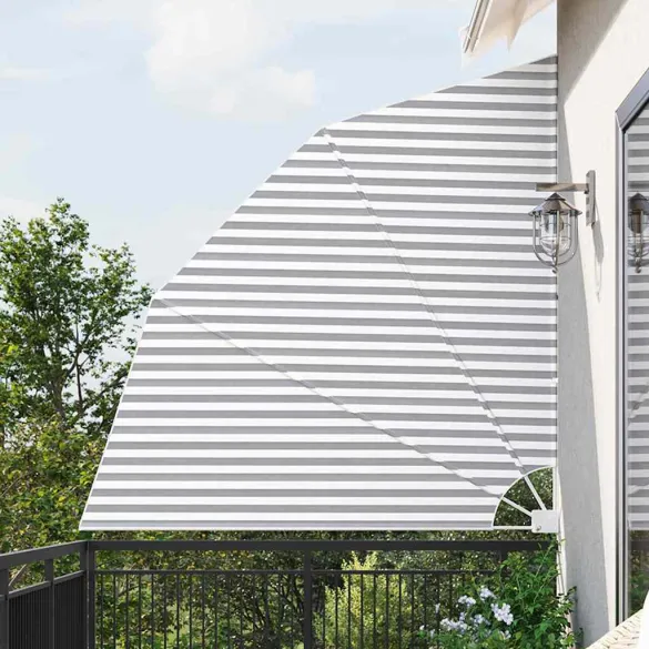 Ecran de intimitate balcon Antracit/Alb 210x210 cm | Livrare Gratuită