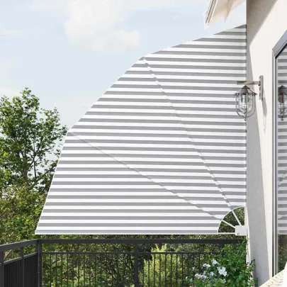 Ecran de intimitate balcon Antracit/Alb 210x210 cm | Livrare Gratuită