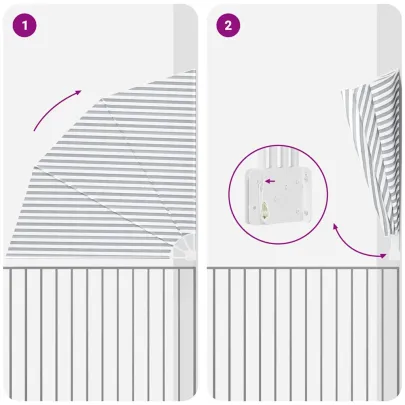 Ecran de intimitate balcon Antracit/Alb 210x210 cm | Livrare Gratuită