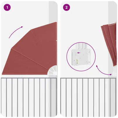 Ecran de Intimitate Balcon Terracota 160x160 cm