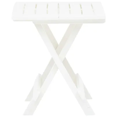 Masă Pliabilă Grădină Albă Plastic | Livrare Gratuită