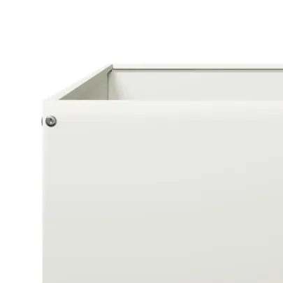 Strat Înaltat Grădină Alb Oțel 100x100 cm - Comandă