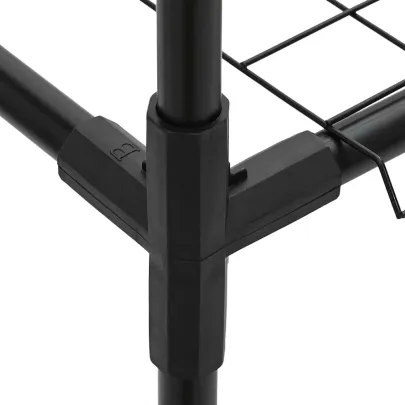 Stand Plante Exterior 3 Niveluri Oțel Negru | Comandă Online