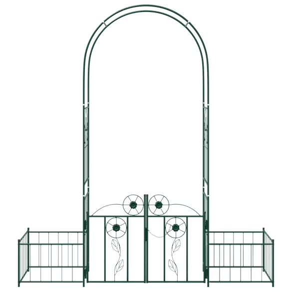 Arc de Grădină Verde Metalic 203x50x218 cm