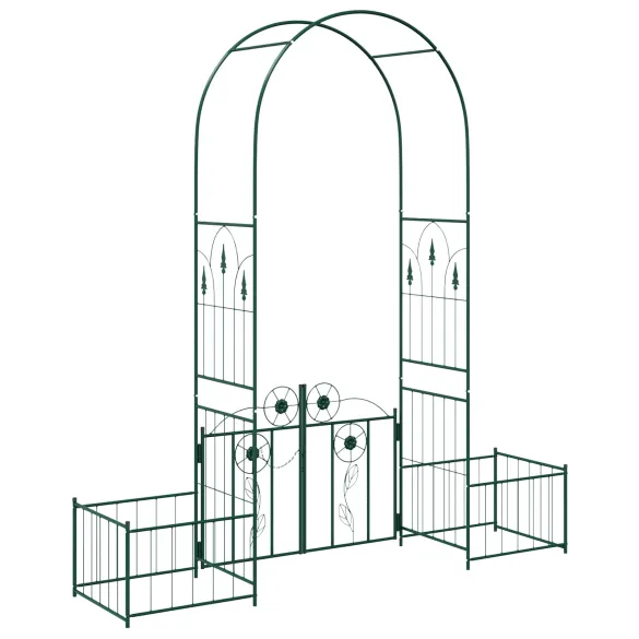 Arc de Grădină Verde Metalic 203x50x218 cm