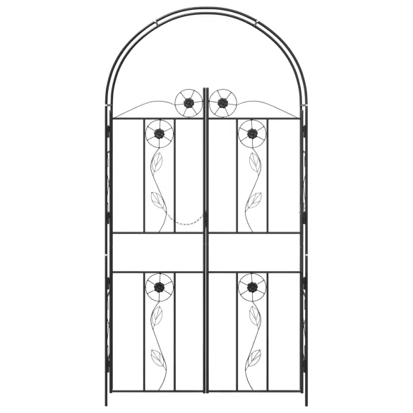 Arc de Grădină Negru din Fier | Decor Exterior Durabil