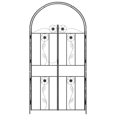 Arc de Grădină Negru din Fier | Decor Exterior Durabil