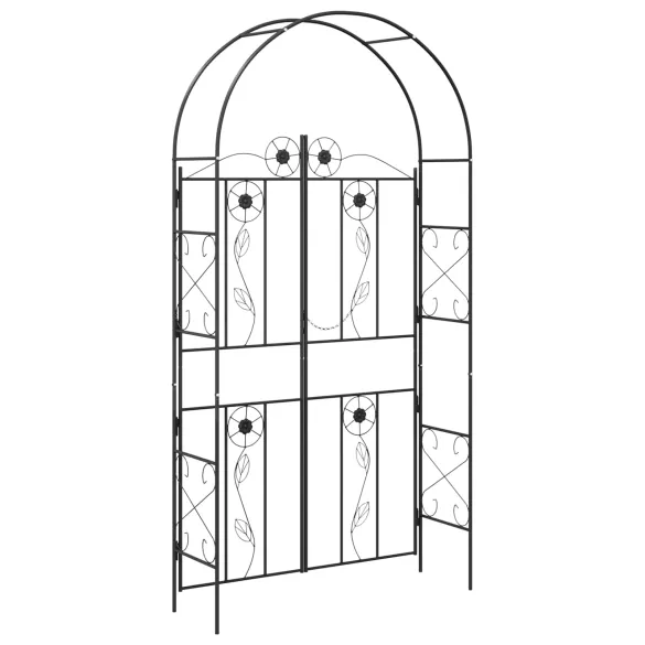 Arc de Grădină Negru din Fier | Decor Exterior Durabil