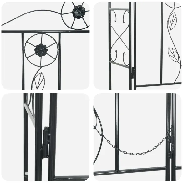 Arc de Grădină Negru din Fier | Decor Exterior Durabil