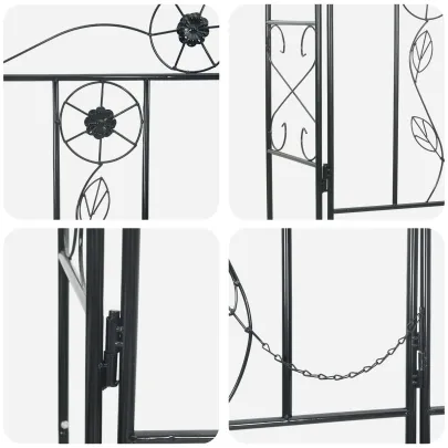 Arc de Grădină Negru din Fier | Decor Exterior Durabil