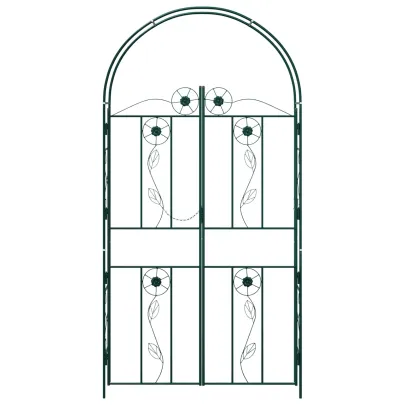 Arc de Grădină Verde Simplu | Fier Durabil | Livrare Gratis