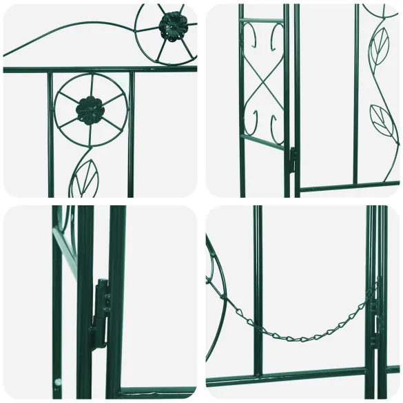 Arc de Grădină Verde Simplu | Fier Durabil | Livrare Gratis