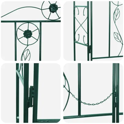 Arc de Grădină Verde Simplu | Fier Durabil | Livrare Gratis