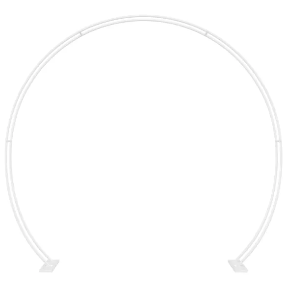 Arc Nuntă Alb Oțel | Decor Grădină | Livrare Gratuită
