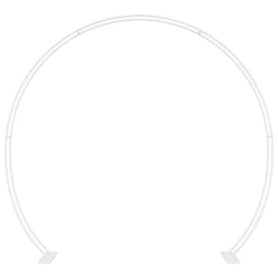 Arc Nuntă Alb Oțel | Decor Grădină | Livrare Gratuită