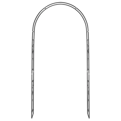 Arc Floral Negru Grădină - Metal Durable, Livrare Gratuită