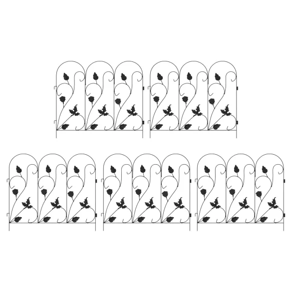 Gard Spalier Negru | Decor Grădină Rustic | Livrare Gratuită