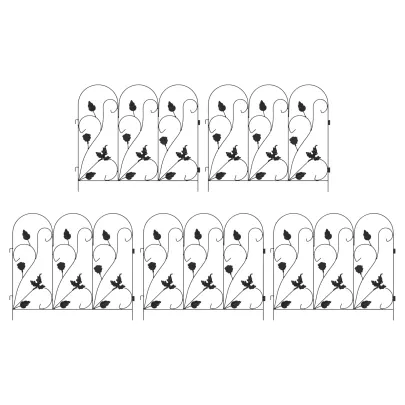 Gard Spalier Negru | Decor Grădină Rustic | Livrare Gratuită
