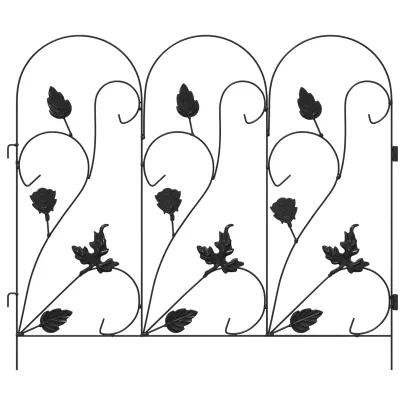 Gard Spalier Negru | Decor Grădină Rustic | Livrare Gratuită