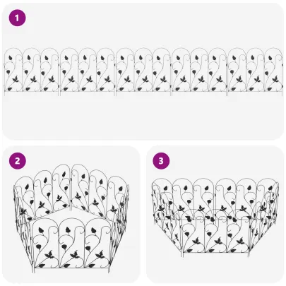 Gard Spalier Negru | Decor Grădină Rustic | Livrare Gratuită