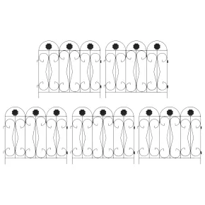 Gard Spalier Negru | Decor Grădină Rustic | Livrare Gratuită 2