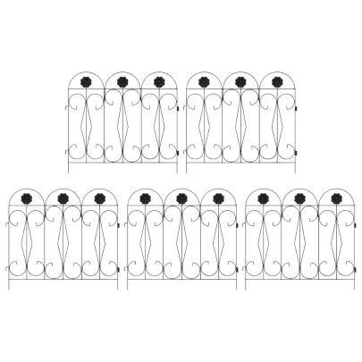 Gard Spalier Negru | Decor Grădină Rustic | Livrare Gratuită