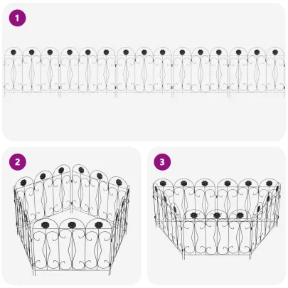 Gard Spalier Negru | Decor Grădină Rustic | Livrare Gratuită