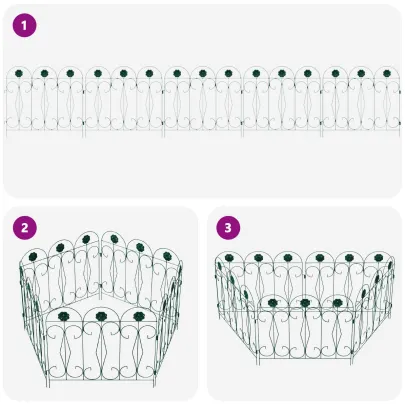 Gard Spalier Verde | Decor Grădină Rustic | Livrare Gratuită