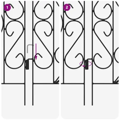 Gard Spalier Negru | Decor Exterior Rustic și Modern