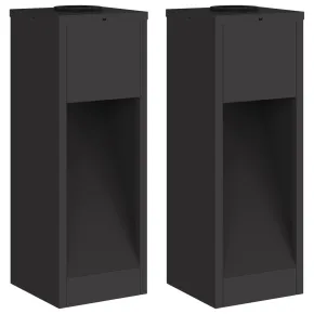 Lămpi LED Solar pentru Alei, 2 Bucăți - Negru, Oțel 2